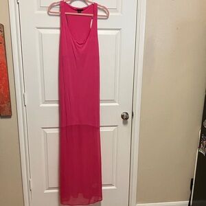 Armani Exchange A|X Simple Tank Pink Maxi Dress Size XL